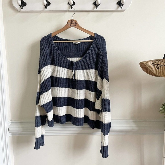 American Eagle Outfitters Sweaters - american eagle striped oversized sweater xl